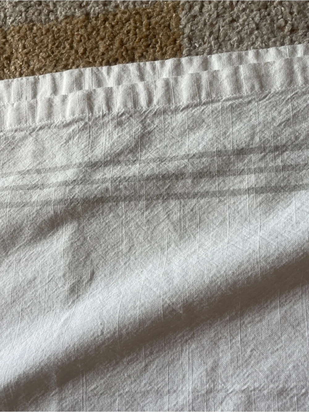 Threshold cafe curtains 2 panels cream with stripe border